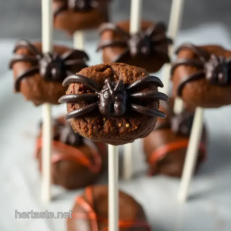 Spooky Spider Infused Brownie Pops presentation