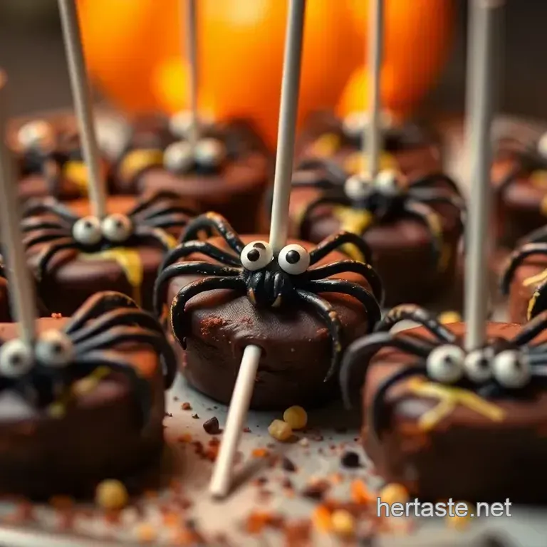 Spooky Spider Infused Brownie Pops