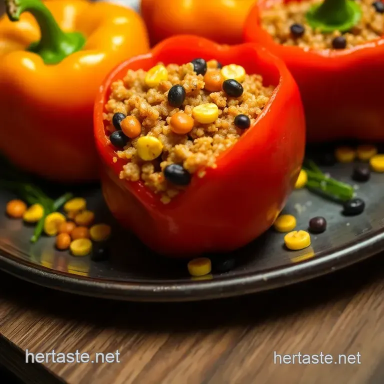Spooky Stuffed Peppers Recipe presentation
