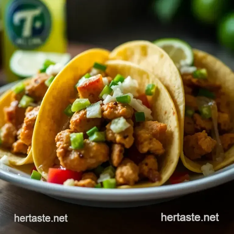Stanley Cup Baja Blast Chicken Tacos presentation