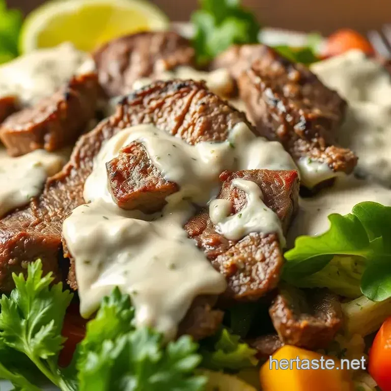 Steakhouse-Style Steak Salad with Creamy Horseradish Dressing