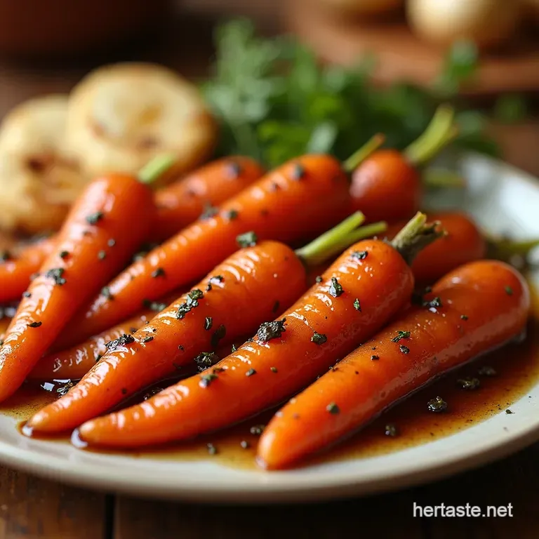 Sticky Toffeestyle Brown Sugar Glazed Carrots the Sunday Roast Star presentation