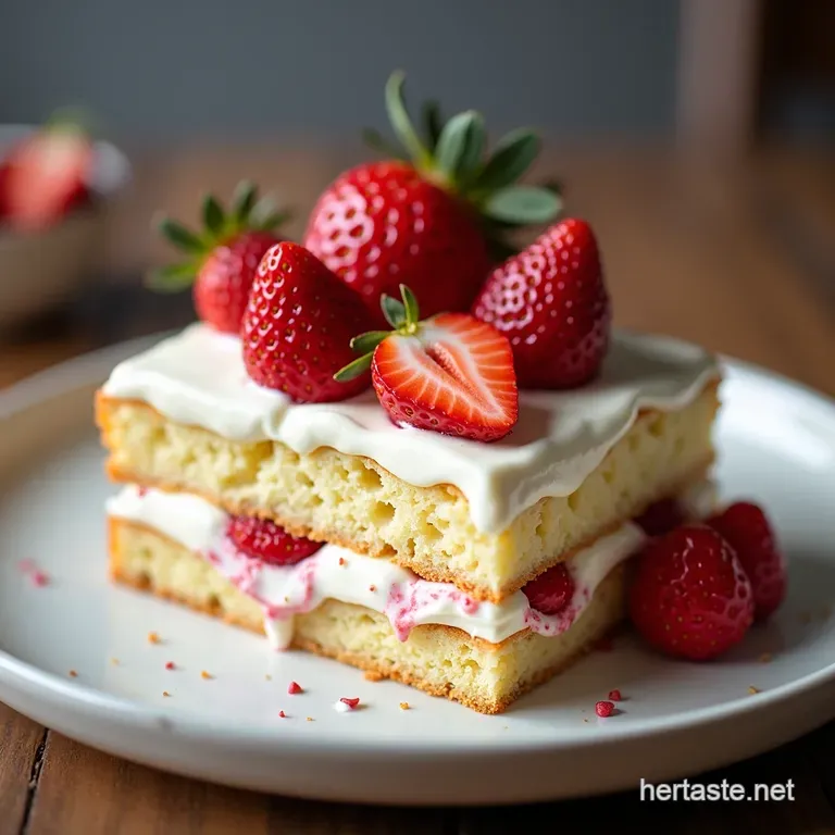 Strawberries Cream Sponge Cake My Light Airy Dream