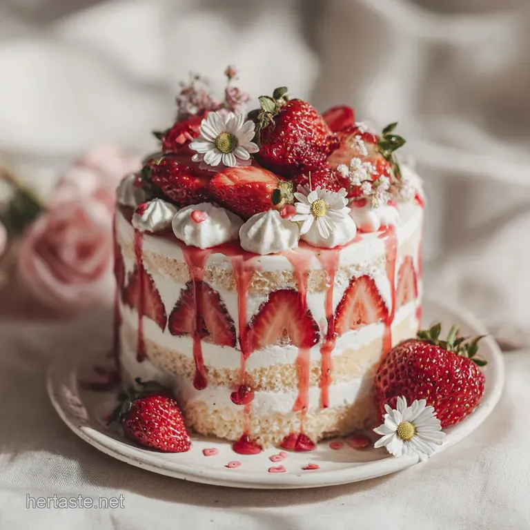 Sweet Galentines Cake Recipe Perfect For Sharing with Strawberry