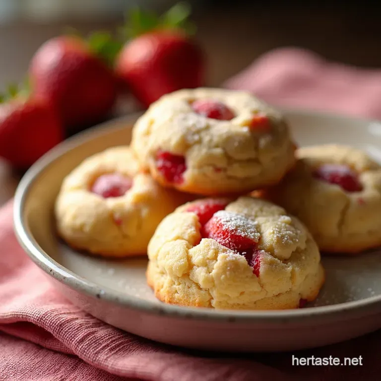 Strawberry Jasmine Dream Cookies presentation