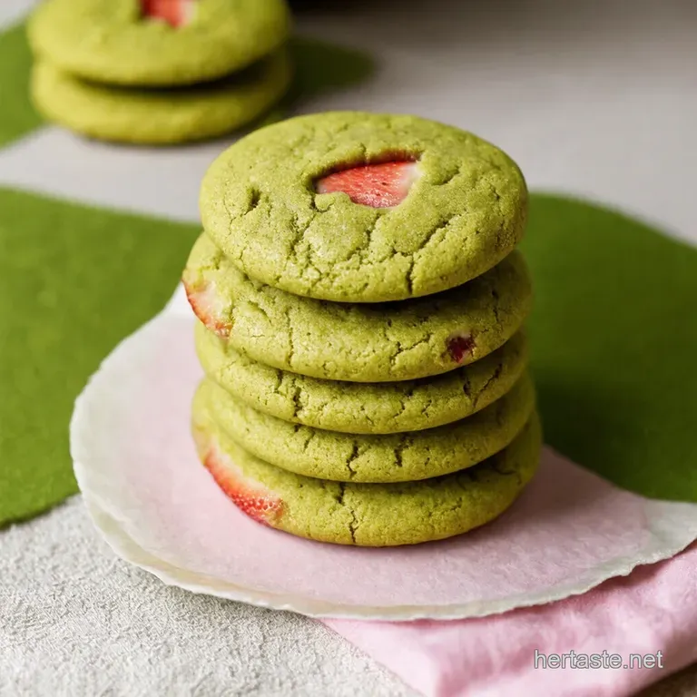 Strawberry Matcha Cookies My Neapolitan Shortbread Recipe