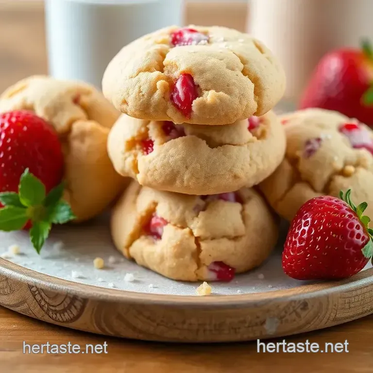 Strawberry Milk Tea Cookies presentation