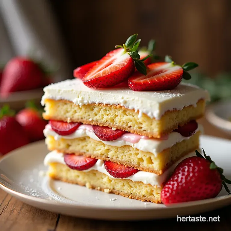 Strawberry Shortcake Dream Cake A Layered Delight presentation