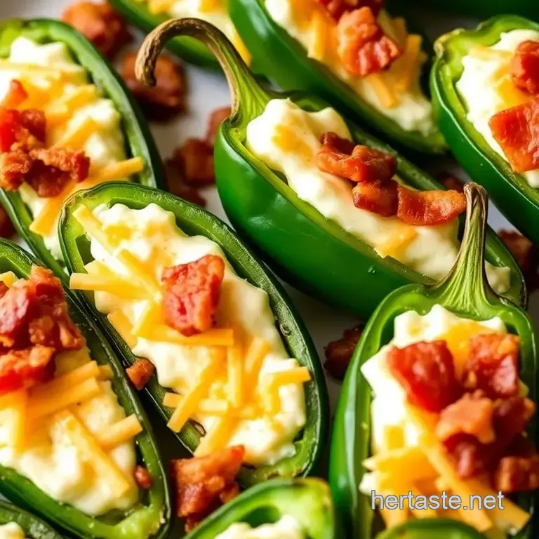 Stuffed Fresh Jalapeños with Cream Cheese and Bacon presentation