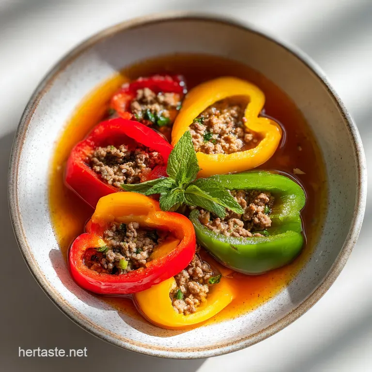 Soup Recipe Stuffed Pepper Soup with Ground Beef
