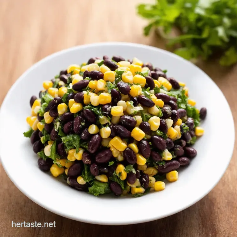 Summertime Sunshine Black Bean Corn Salad presentation
