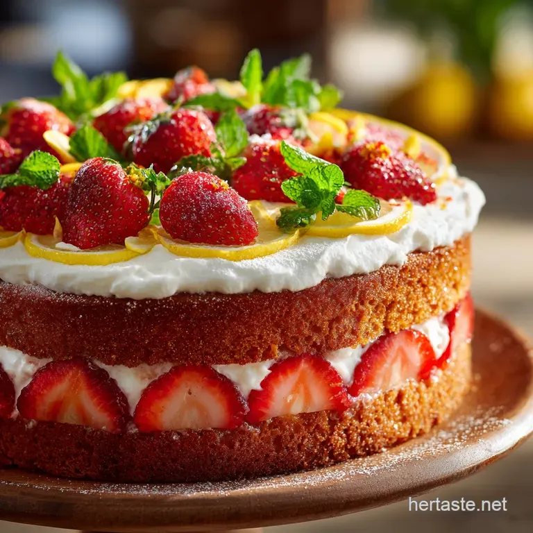 Summery Strawberry Lemonade Cake: Our Showstopping Layer Cake Recipe presentation
