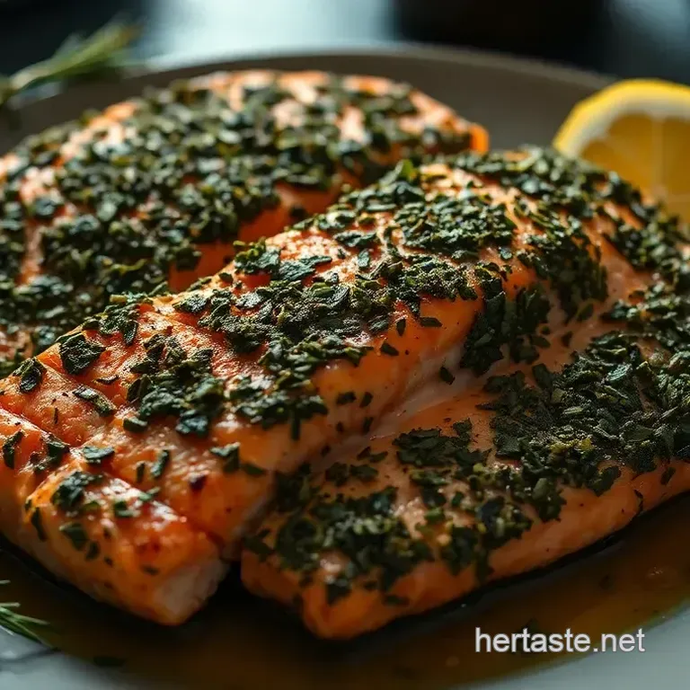 Sumptuous Herb-Crusted Salmon Steak
