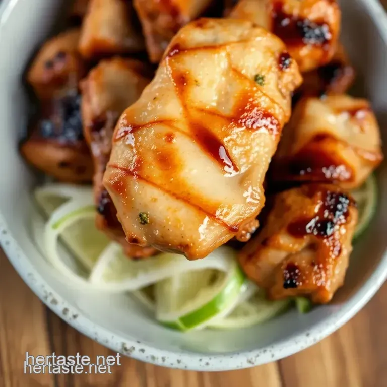 Sumptuous Yakitori Chicken Skewers presentation