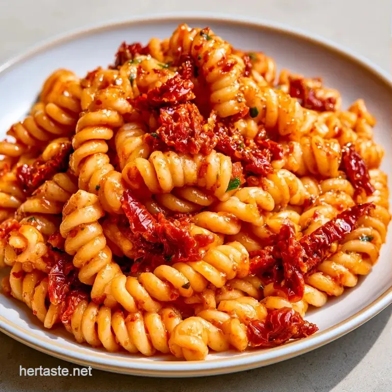 Vibrant pasta spirals tossed with crimson tomatoes and creamy feta cheese arranged on a modern matte black plate.
