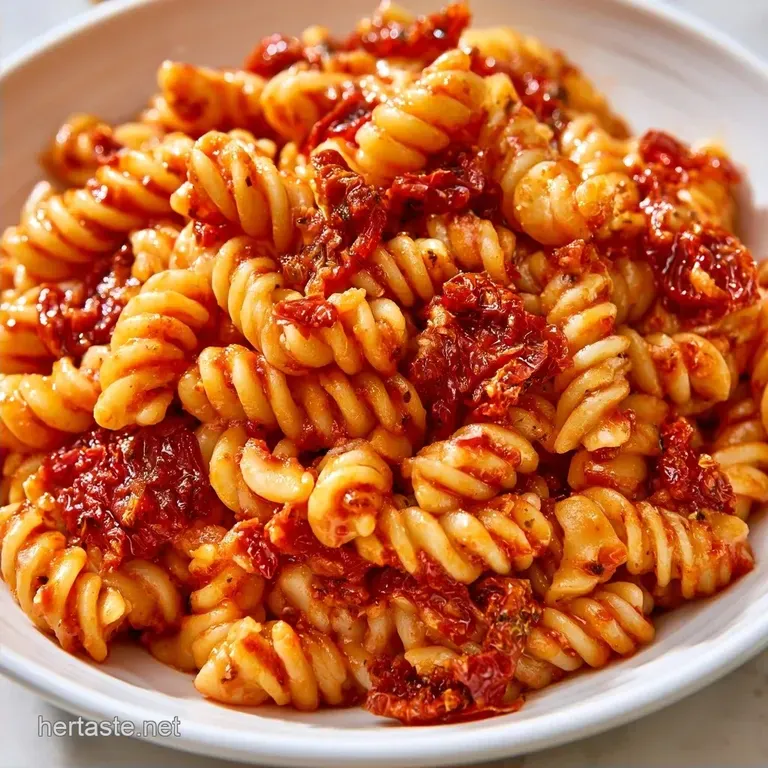 Healthier SunDried Tomato Pasta Salad with Feta