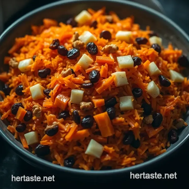 Sunny Carrot and Raisin Salad Delight presentation