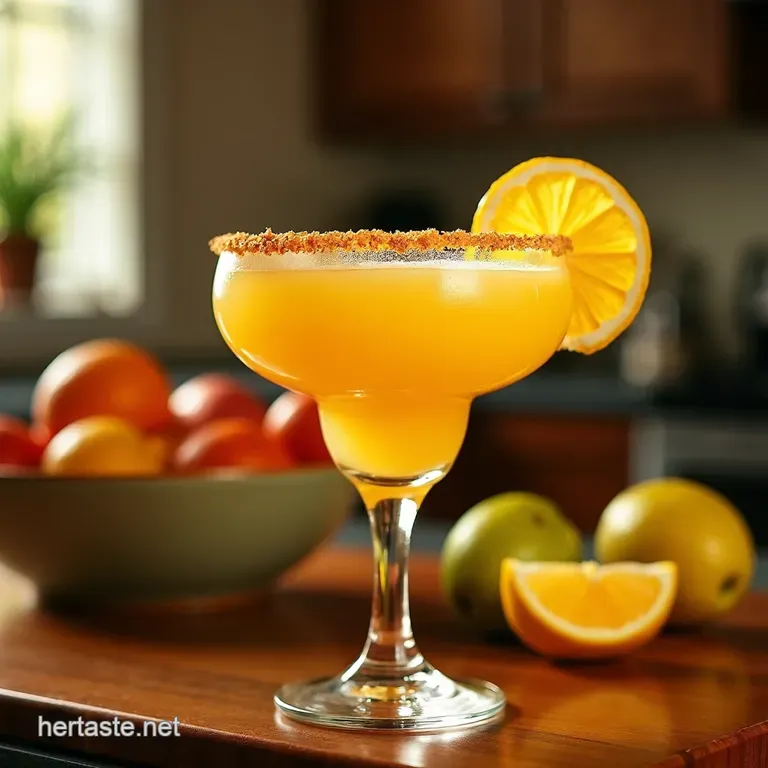 Sunshine Sipper The Best Fresh Mango Margarita presentation