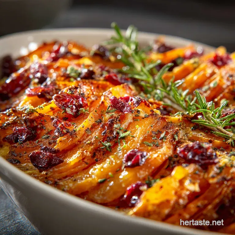 Sweet Potato Cranberry Gratin: the Elegant Creamy Autumnal Showstopper presentation