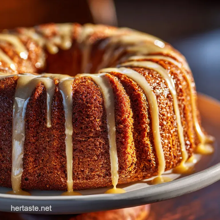 The Ultimate Sweet Potato Pound Cake with Brown Butter Glaze presentation