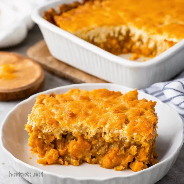 Sweet Potato Topped Cottage Pie Casserole presentation