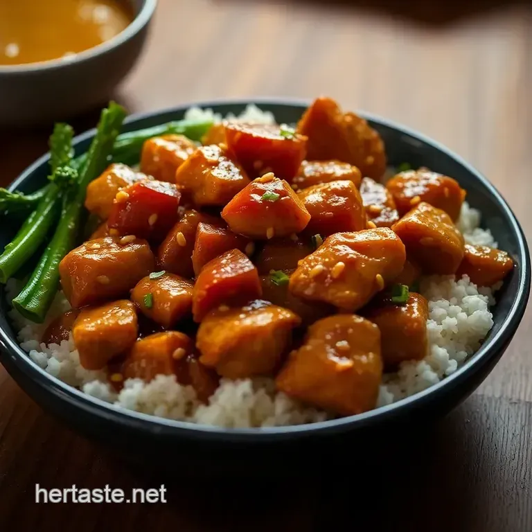 Sweet & Savory Honey Sesame Chicken Breast Inspired by Panda Express presentation