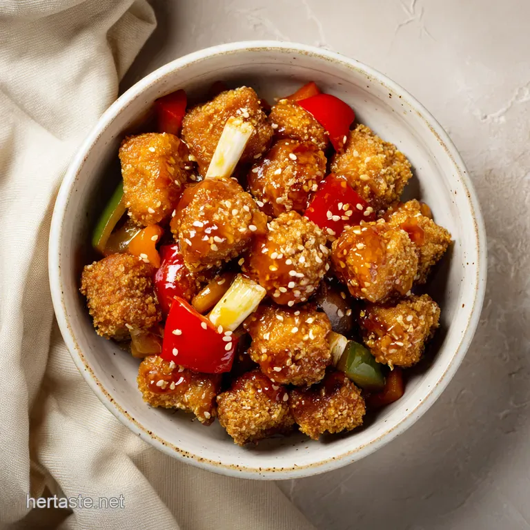 Sweet Sour Tofu a Crispy Tangy Delight presentation