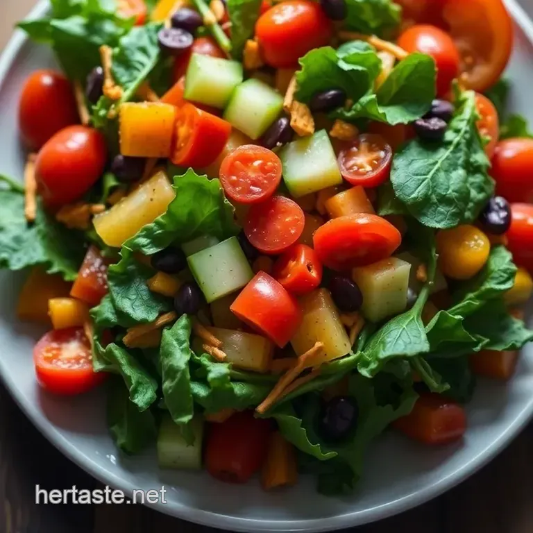 Taste the Rainbow Rainbow Salad presentation