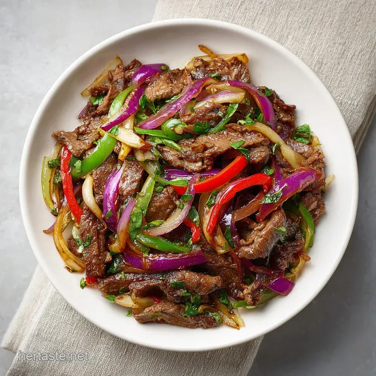 Tasty Chinese Beef Onion Stir Fry with Velveting
