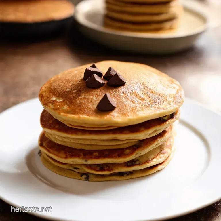 The Bestever Fluffy Chocolate Chip Pancakes presentation