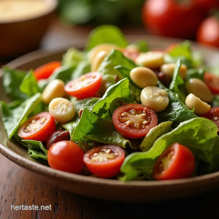 The Definitive Copycat Olive Garden Italian Salad with Tangy House Dressing presentation