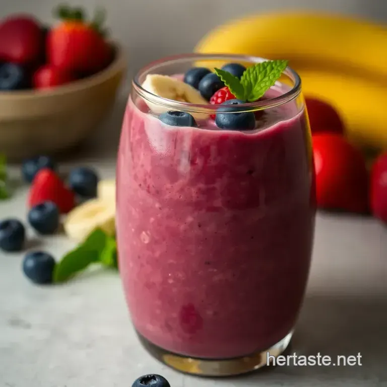 The Morning Glory Super Smoothie presentation