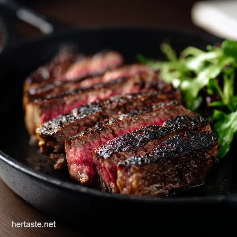 The Perfect Cast Iron Skillet Steak presentation