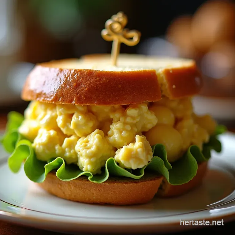 The Quintessential English Tearoom Egg Salad Sandwich presentation