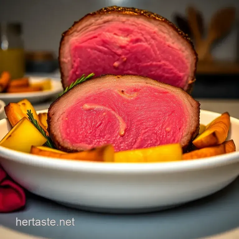 The Quintessential Roast Beef presentation
