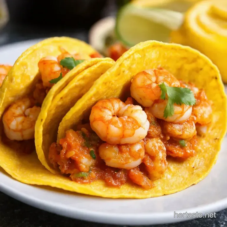 The Ultimate Bajastyle Shrimp Tacos with Cilantrolime Crema presentation