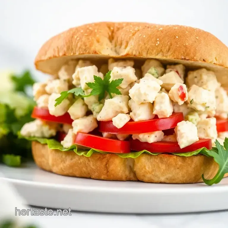 The Ultimate Chicken Salad Sandwich presentation