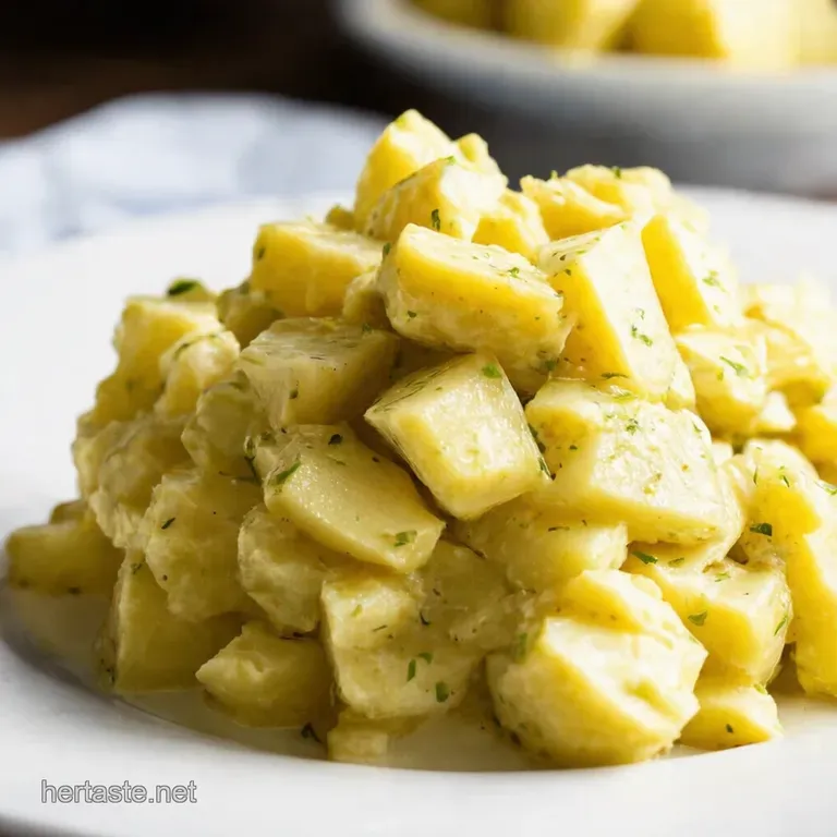 The Ultimate Classic Potato Salad with a British Twist presentation