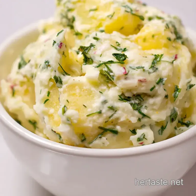 The Ultimate Creamy Dill & Mustard Potato Salad presentation