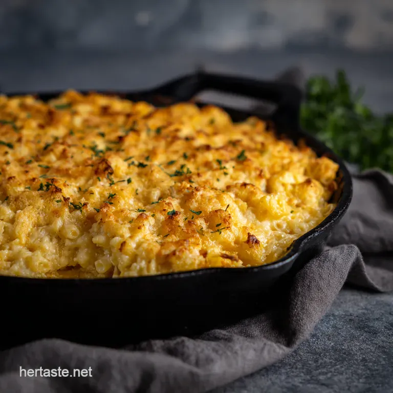 The Ultimate Easy Baked Mac Cheese presentation