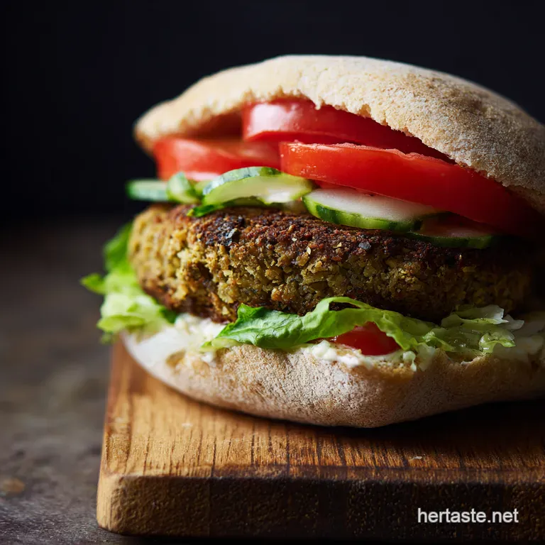 The Ultimate Falafel Burger A Middle Eastern Delight
