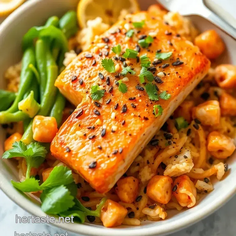 The Ultimate Feel-Good Salmon Bowl presentation