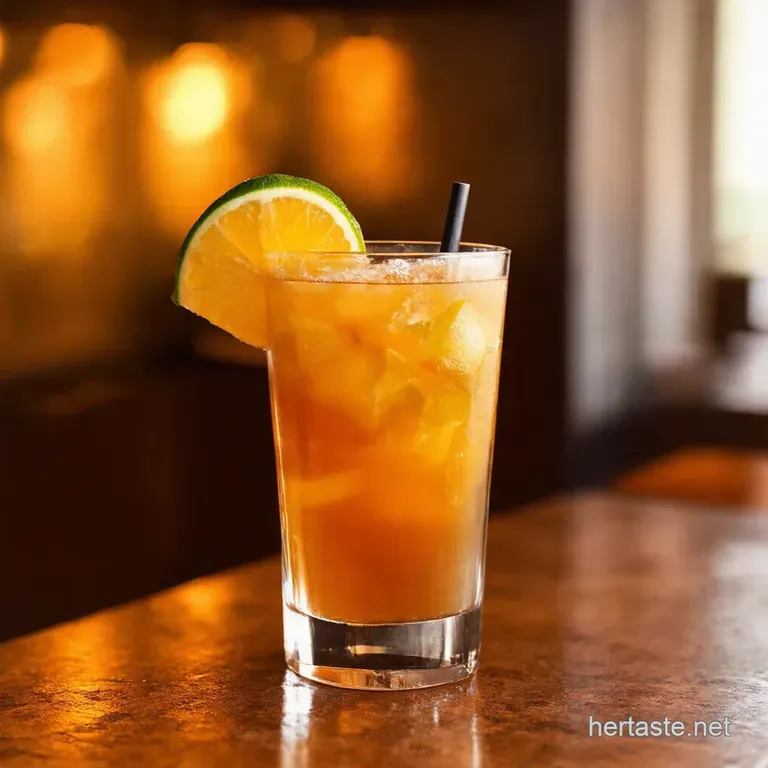 The Ultimate Home Mai Tai Paradise in a Glass presentation