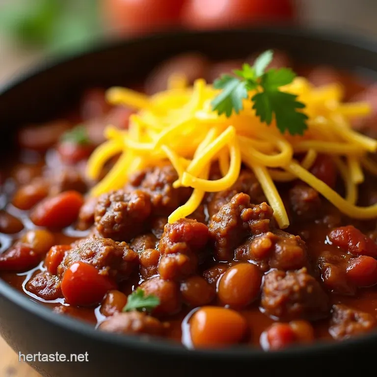 The Ultimate OnePot Ground Beef Stovetop Chili presentation