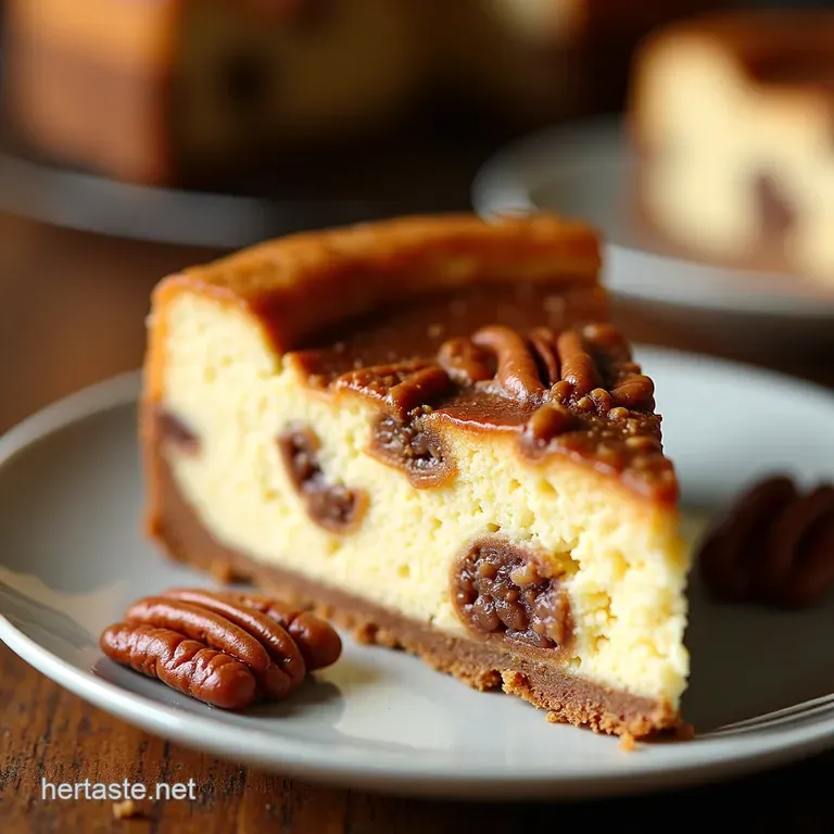 The Ultimate Southern Belle Cheesecake Pecan Pie Swirl presentation