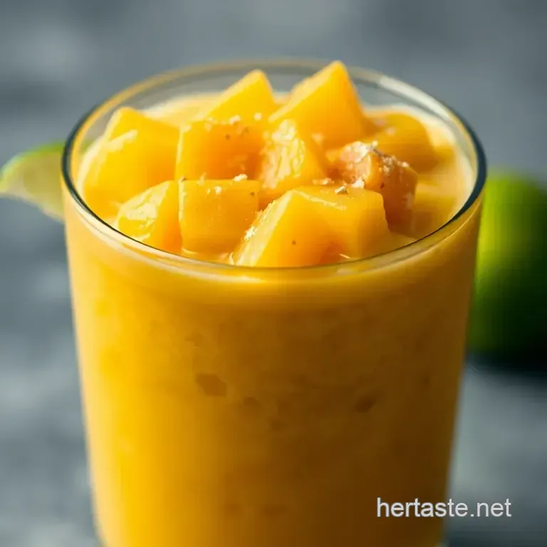 Tropical Sunrise Smoothie presentation