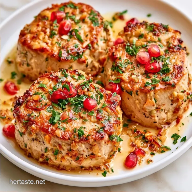 Tuna Scallopine with Parsley and Pomegranate
