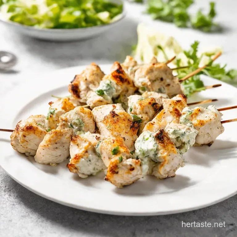 Tzatziki Chicken Skewers with LemonHerb Yogurt Marinade