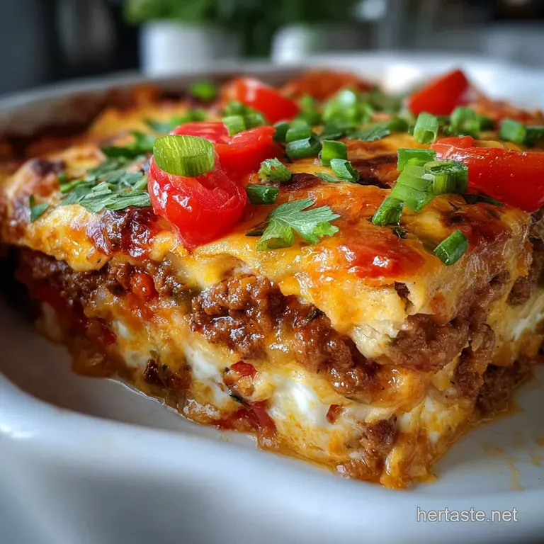 Beef Enchilada Casserole: the Ultimate Layered Family Feast presentation