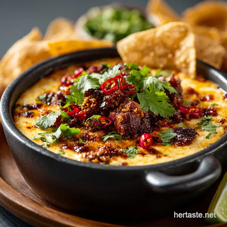 Cowboy Queso the Ultimate Smoked Brisket and Chorizo Dip Recipe presentation